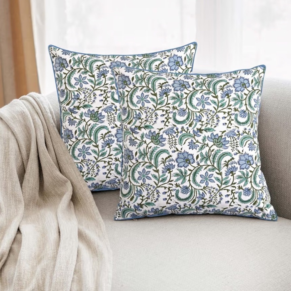 Floral Patterned Throw Pillow Covers